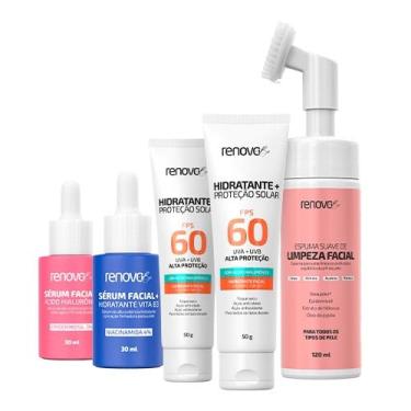 Imagem de Kit 2 Hidratantes Fps 60 + Sérum Facial + Espuma Limpeza Facial- Renova Be (50g, Unidade, 5)