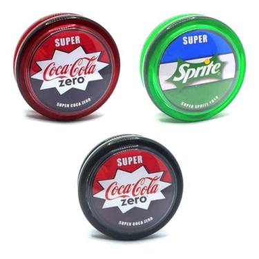 Imagem de Kit Com 3 Yoyo Ioio Profissional Resistente Refrigerantes (2 Coca Zero 1 Sprite)