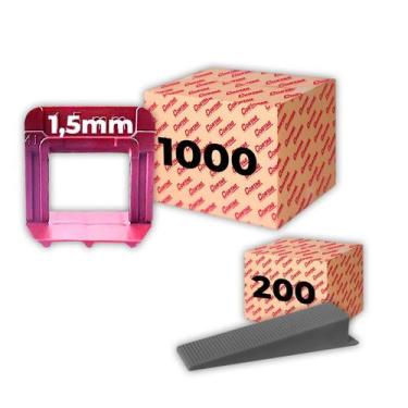 Imagem de Kit Espaçador Nivelador Eco C/500/1000 Pçs Mais Cunha de Nivelamento E