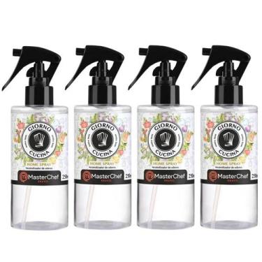 Imagem de Kit 4 Aromatizador Home Spray Cucina MasterChef Giorno 250ml