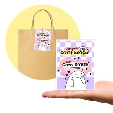 Imagem de Tag Cartão de Agradecimento  Pacote com 100 Peças  Tam. 7,5 x 10,5 cm 