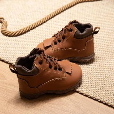 Imagem de Bota Coturno Infantil Bebê com Franja Removível 2 Modelos em 1 Solado 