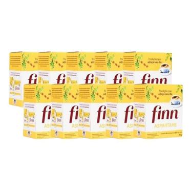 Imagem de Pack 10 Adoçantes Sachê Finn Aspartame Com 50 Unidades Cada