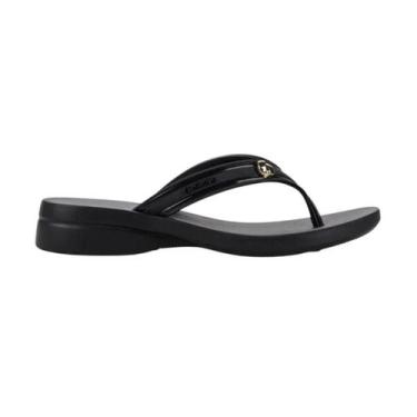 Imagem de Tamanco Azaleia Pati Feminino Anabela Plataforma Casual Leve, Preto, 3