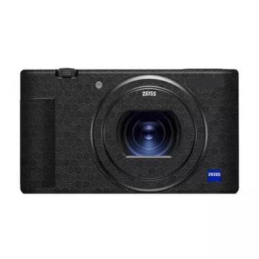 Imagem de Película de decalque para Sony ZV-1 Película de vinil antirarranhões Mirrorless Camera Body Protective Sticker Coat ZV1 (Honeycomb Black)