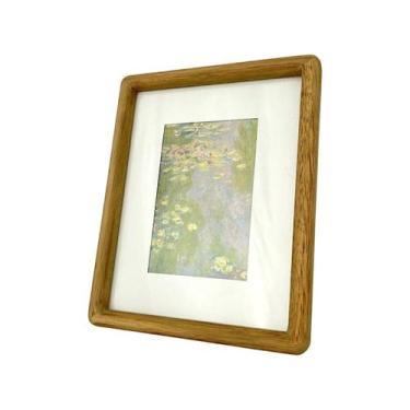 Imagem de Porta Retrato Decorativo 10X15 Madeira Curva e Vidro MART