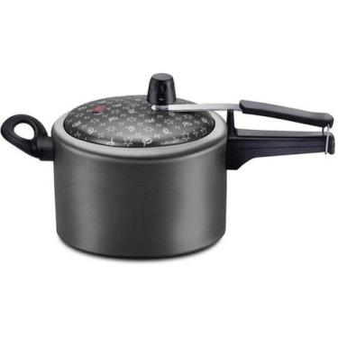 Imagem de Panela De Pressão Antiaderente 3,0 Litros Panelux Cor Cinza, 3L, Preto