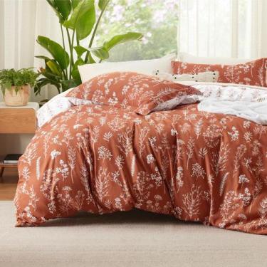 Imagem de Capa de Edredom Bedsure Queen Size - Reversível Terracota