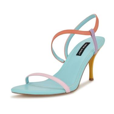 Imagem de Nine West Sandália feminina de salto Carolyn, Rosa/Laranja/Lavanda Multi 680, 34