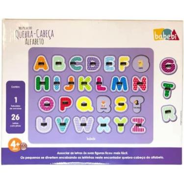 Imagem de Brinquedo Pedagógico Babebi Meu Primeiro Quebra-Cabeça Alfabeto