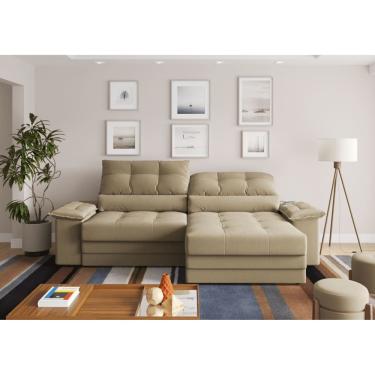 Imagem de Sofá Bariloche 2,40m (L) com Carregador USB Retrátil e Reclinável