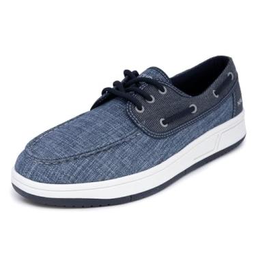 Imagem de Nautica Sapato náutico masculino casual, mocassim com palmilha acolchoada, tênis moderno, Navy-ando, 38