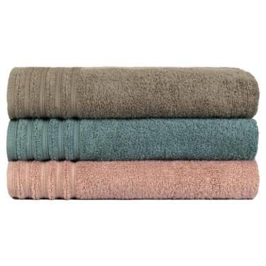 Imagem de Kit 3 Toalha Gigante Banhão Fio Penteado 100% Algodão Twist - Central 