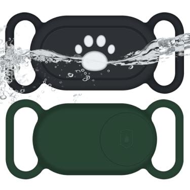 Imagem de SZJCLTD Suporte de coleira para cachorro Samsung Galaxy SmartTag2, pacote com 2 capas de silicone antiperda à prova d'água para Galaxy Smart Tag 2 para coleiras de gato e cães de estimação