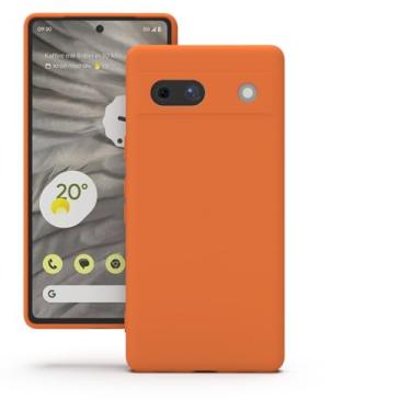 Imagem de YATWIN Capa de silicone para Google Pixel 7A, capa de telefone de toque suave para Google Pixel 7A - laranja