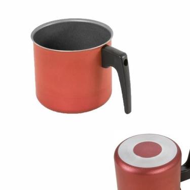 Imagem de Canecão Leiteira Fervedor Antiaderente Cereja e Preto 2,5 Litros nº16 