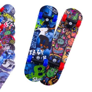 Imagem de Kit 02 Skate Infantil Semi Profissional Estampado 60cm 45kg - Itech