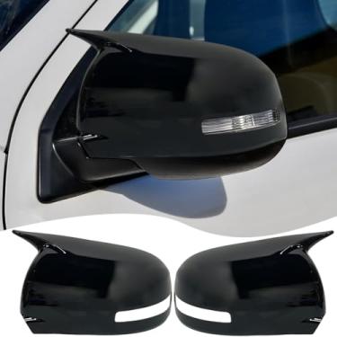 Imagem de MUXEE Capa de espelho lateral, para Mitsubishi Outlander Sport 2011-2024/Mitsubishi Outlander 2013-2020, 2 peças de conjuntos de capa de seta com buzina, acessórios esportivos para carros - preto