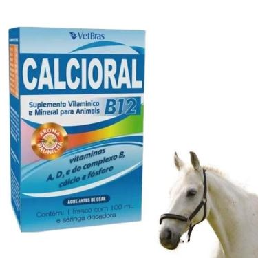 Imagem de Suplemento Vitaminico E Mineral Calcioral B12 100ml Para Cães Gatos An
