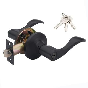 Imagem de HENYIN Fechadura de porta de entrada/maçaneta de porta com chave Wave e conjunto de trava de armário (805ORB-R)