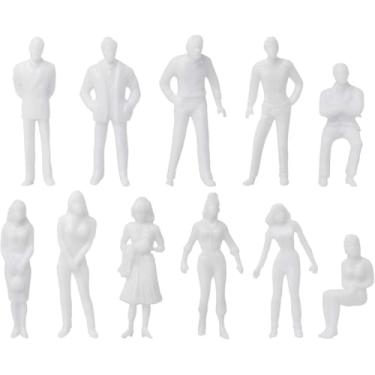 Imagem de DS. DISTINCTIVE STYLE Unpainted Figures 1:50 Scale Assorted Poses Miniature People for Architectural Layout Project O Scale Model Trains Railroads Home Bonsai Decor (1/4 Scale, 50, Count)