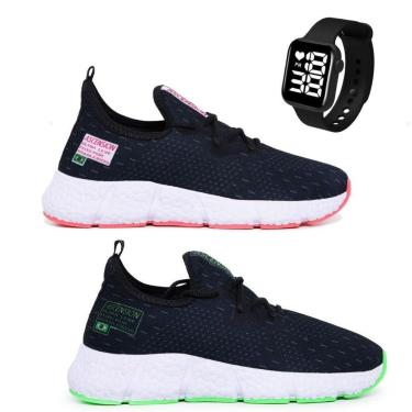 Imagem de Kit 2 Pares de Tênis Ascension Ultraleve + Relogio Quadrado Cor:;Gênero:Feminino;Tamanho:38-Feminino