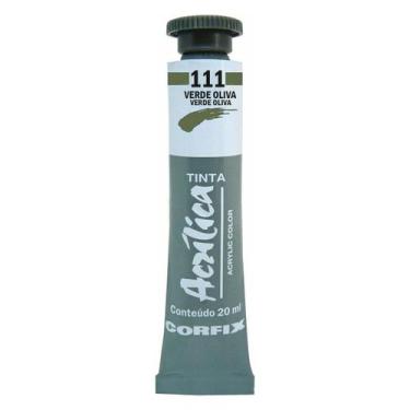Imagem de Tinta Acrílica Corfix 20ml G1 - 80020, 111 VERDE OLIVA