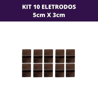 Imagem de Combo com 10 Eletrodo de Silicone Condutivo 5x3
