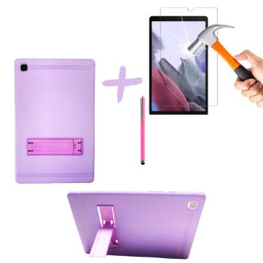 Imagem de Capa Suporte Lilas p/ Tablet Galaxy Tab A7 Lite 8.7 T220/T225 + Caneta + Película