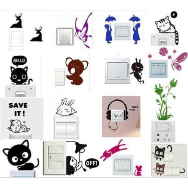 Imagem de Kit 2 Adesivos Interruptor Tomada Infantil