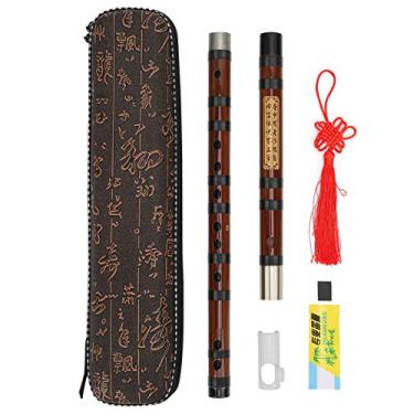Imagem de Flauta de Bambu D Key Lettering Corpo Material Seco Dizi Kit Instrumento de Tradicional