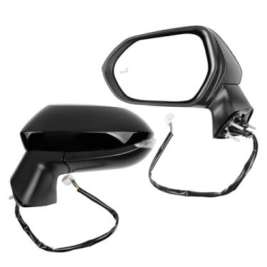 Imagem de Dasbecan Espelho lateral do motorista compatível com Toyota Corolla Sedan 2019-2022 vidro de ajuste de energia aquecido com detecção de ponto cego seta porta esquerda conjunto de espelho retrovisor