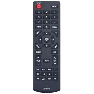 Imagem de Controle remoto de substituição MC42FN01 Commander compatível com Sanyo LCD LED TV FW24E05F FW24E05F FW65D25T FW32D25T FW42D25T FW32D05F FW48D25T MC42FN00 FW24E05F URMTMTF 42DVL0 01