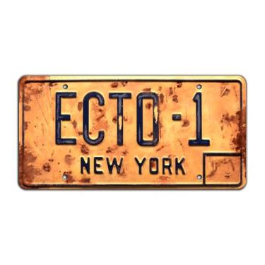 Imagem de Ghostbusters: Afterlife | ECTO-1 | Placa de licença estampada em metal