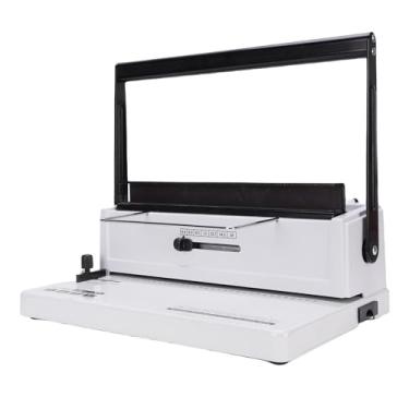 Imagem de Máquina de Encadernação com Arame, Capacidade para 20 Folhas Encadernadora com Bobina em Espiral para Tamanho Carta A4 A5, 34 Furos Quadrados, Encadernação para 140 Folhas