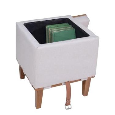 Imagem de Puff Multifuncional Quadrado Baú Mesa de Centro Premium
