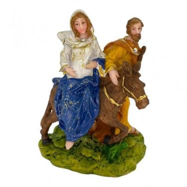Imagem de Escultura Nossa Senhora Desterro Grávida 11 cm em Resina - Lua Mística