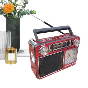 Imagem de Rádio FM Portátil | Rádio AM/FM Com Melhor Receção - Lâmpada De Leitura A Pilhas Com Relógio, MP3 Player USB Para Campismo, Caminhadas E Casa