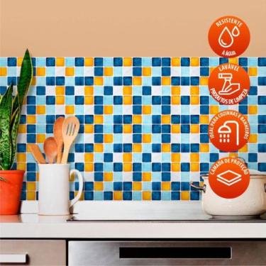 Imagem de Revestimento de Azulejo Pastilha estilo Aquarela 300 - Inove Papéis de