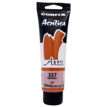 Imagem de Tinta Acrílica Corfix Arts 120ml Terracota 117 Gr 1, 117 - TERRACOTA
