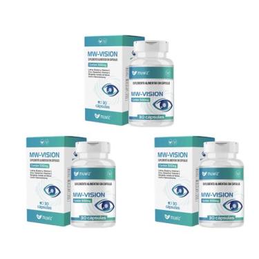 Imagem de Kit 3 MW Vision Luteina Zeaxantina e Vitaminas 30 Cápsulas 500mg Muwiz