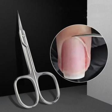 Imagem de Tesoura para Cutículas de Aço Inoxidável - Estilo Russo - Profissional