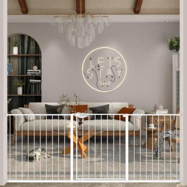 Imagem de Portão de segurança DEARBB Triple Lock para portas de escadas 79-218 c