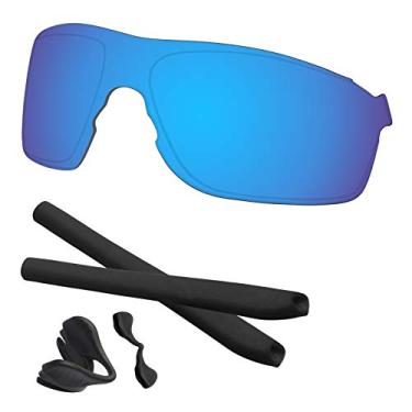 Imagem de Predrox Lentes Blue Mirror EV Zero Pitch e kits de borracha para óculos de sol Oakley polarizados OO9383