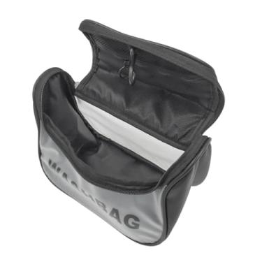 Imagem de Necessaire de Viagem com Gancho, 23 x 17 x 13 cm, Organizador para Produtos de Higiene, Preto e Branco