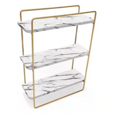 Imagem de Prateleira de Parede Decorativa Corsari - dourado/vulcano