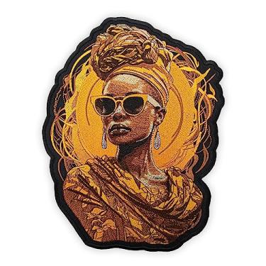 Imagem de EMBROVERSE Black Woman Excellence Back Patch - Black Girl Magic, Power & Beauty, Patch bordado a ferro para jaquetas - Tamanho: 21,5 x 27,4 cm