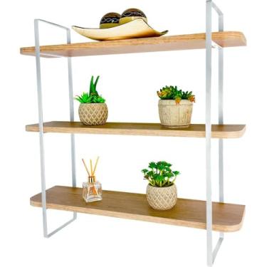 Imagem de Prateleira Nicho De Parede Tripla SLIM Modelo Industrial Decoração Sala Quarto