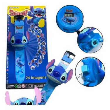 Imagem de Relógio Infantil Projetor Lilo Stich e Angel 24 Imagens Digital - LILO