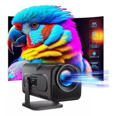 Imagem de Projetor HY320 com Imagem 4K Android 13 Bluetooth WiFi HDMI e Pilha In